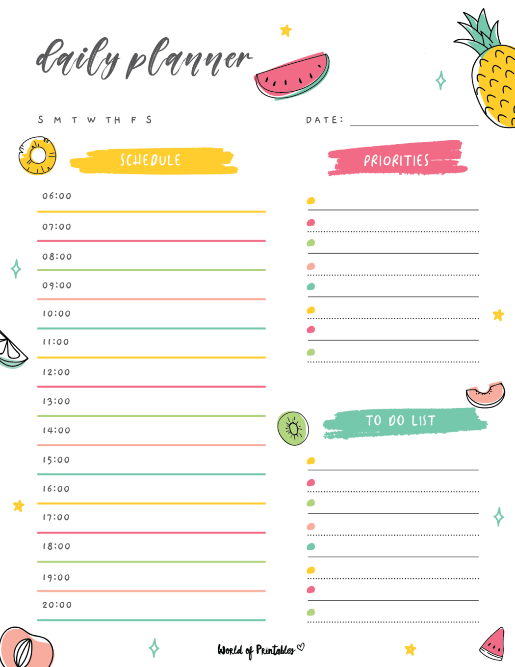 Download Daily Planner Templates PDF - World of Printables