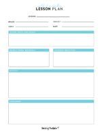 Lesson Plan Templates - World of Printables