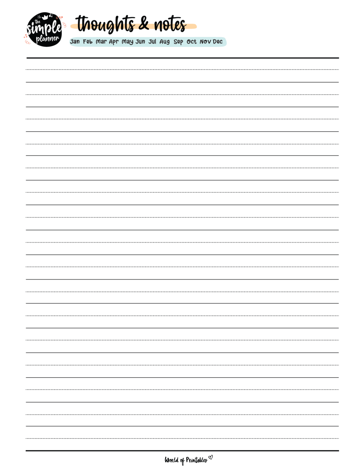 Notes Templates - World of Printables