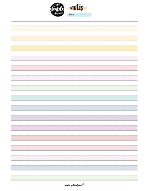 Notes Templates - World of Printables