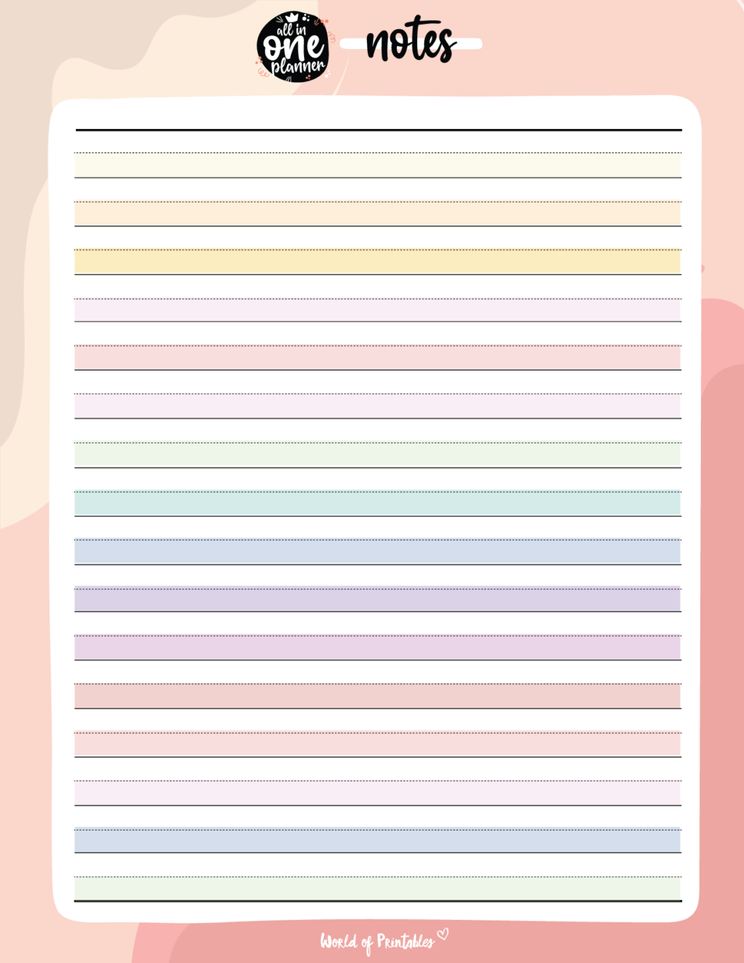 Notes Templates - World of Printables