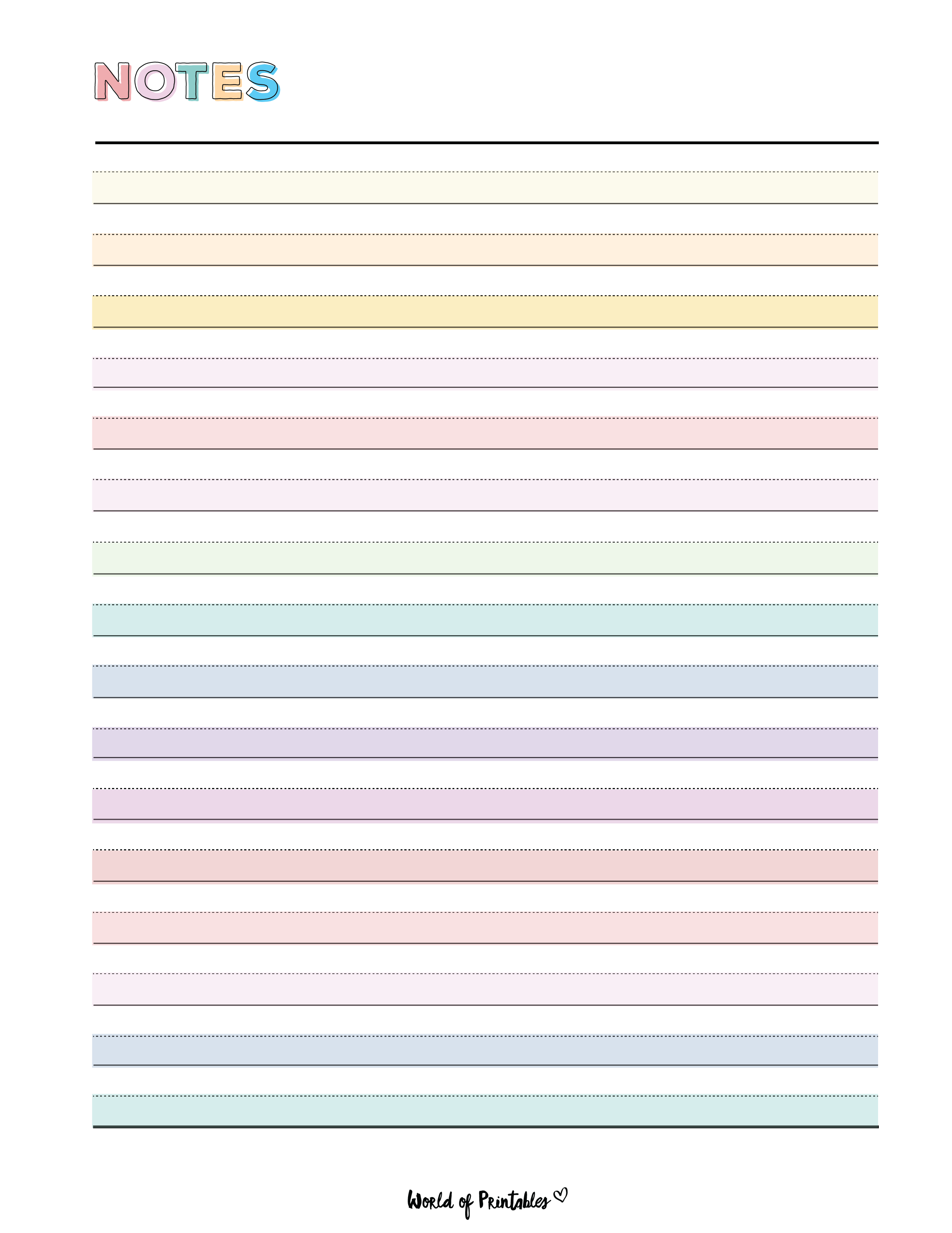 Notes Templates World Of Printables Notes Templates World Of Printables