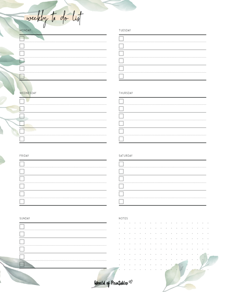 weekly to do list template - 15