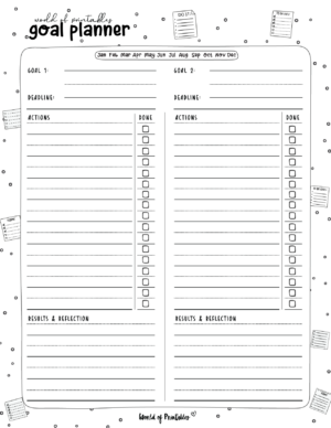 Goal Planner Templates - World of Printables