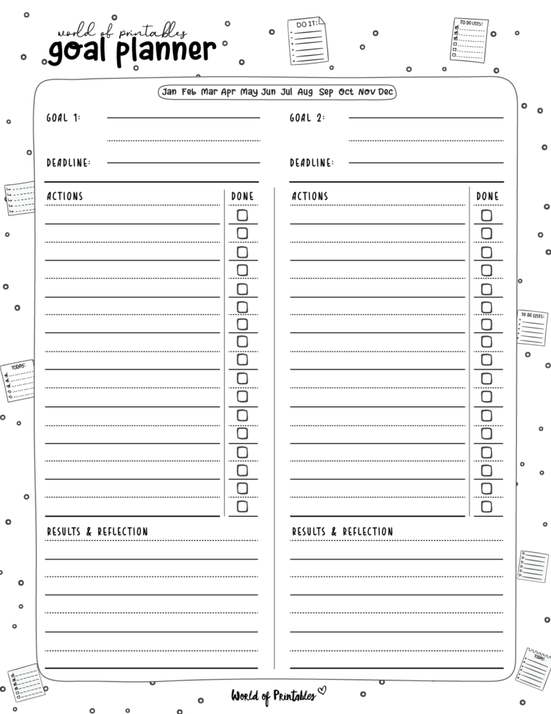 Free goal planner printable