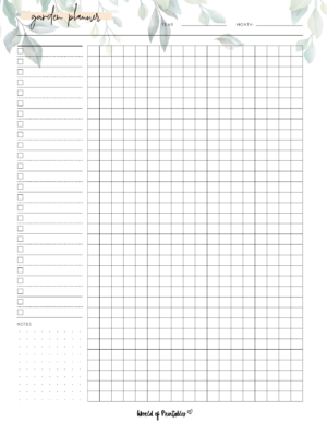 Garden Planner Templates - World of Printables