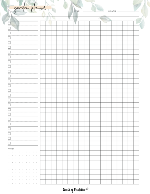 Garden Planner Templates - World of Printables