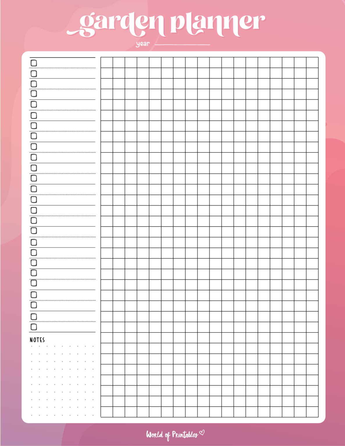 Garden Planner Templates - World of Printables