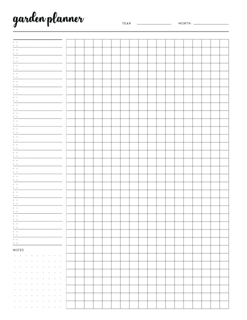 Garden Planner Templates - World of Printables