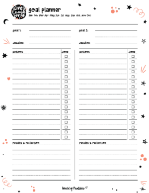 Goal Planner Templates - World of Printables