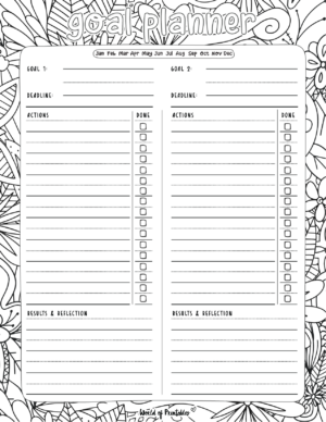 Goal Planner Templates - World of Printables