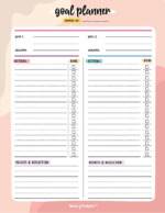 Goal Planner Templates - World of Printables