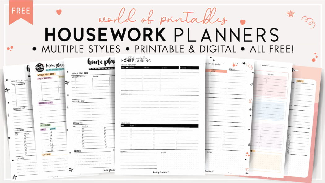 Planners Templates &amp; Printables - World of Printables