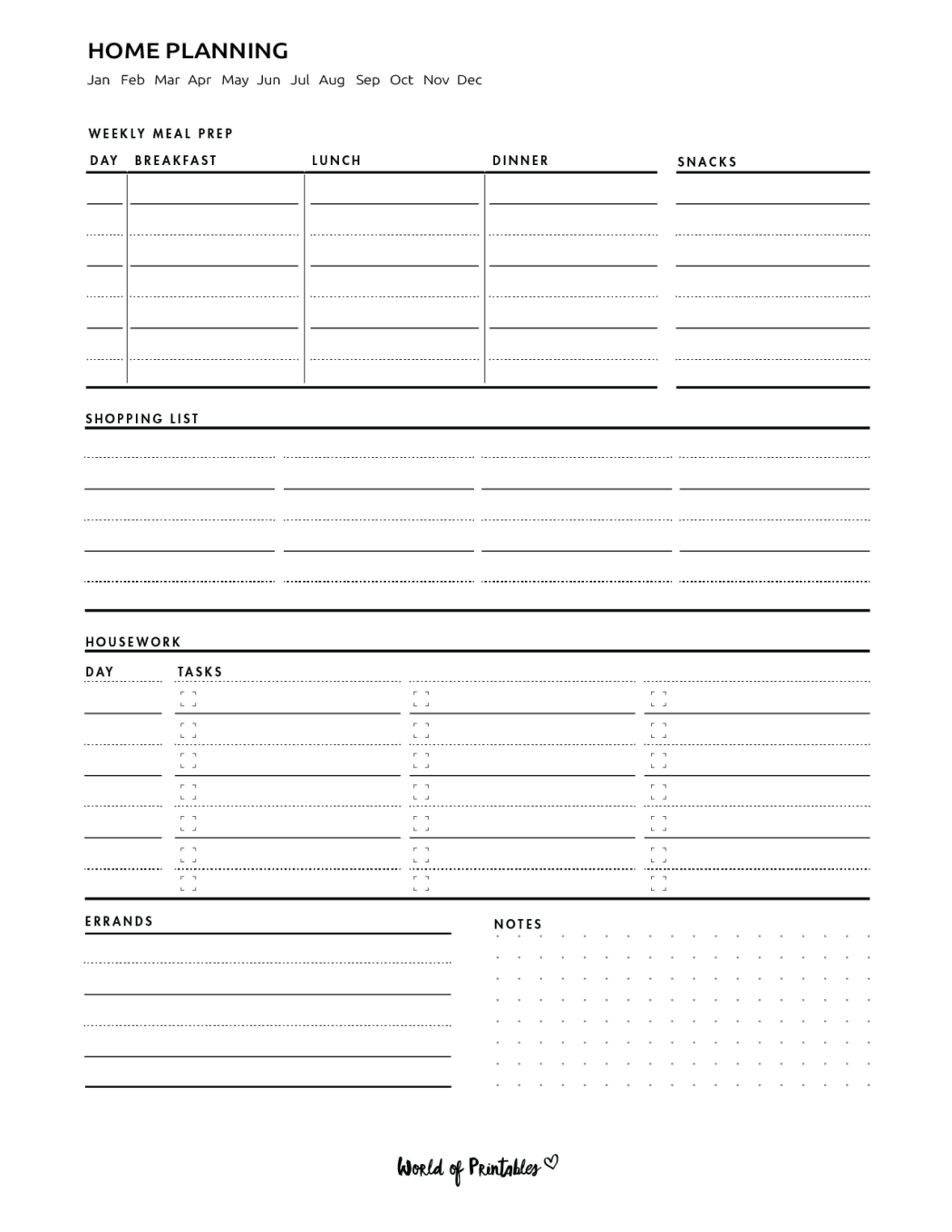 Family Planner - World of Printables