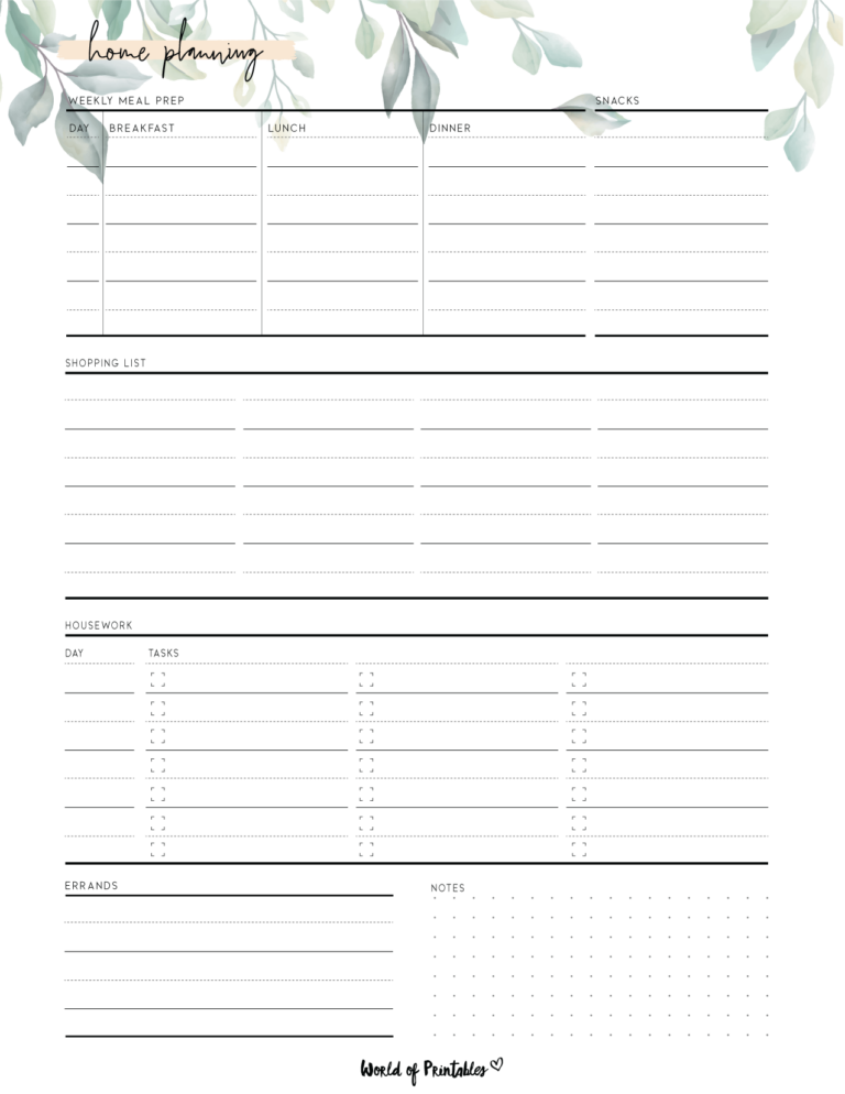Family Planner - World of Printables