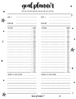 Goal Planner Templates - World of Printables