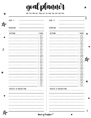 Goal Planner Templates - World of Printables