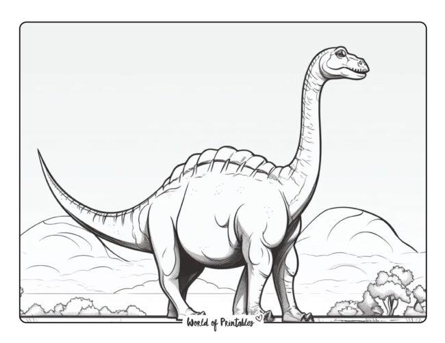 Brachiosaurus Coloring Page 2