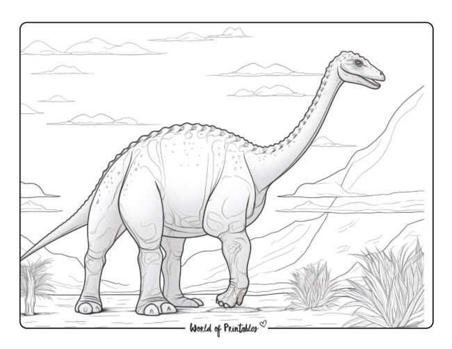Brachiosaurus Coloring Page 4