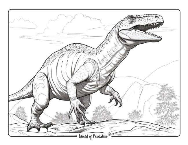 Carnotaurus Coloring Page 2