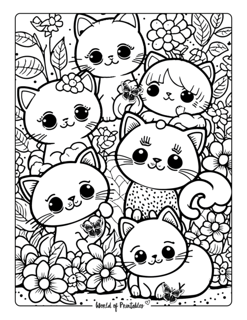Cat Coloring Pages For Teens