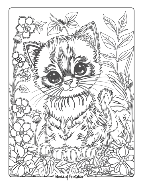 Cute Cat Coloring Pages