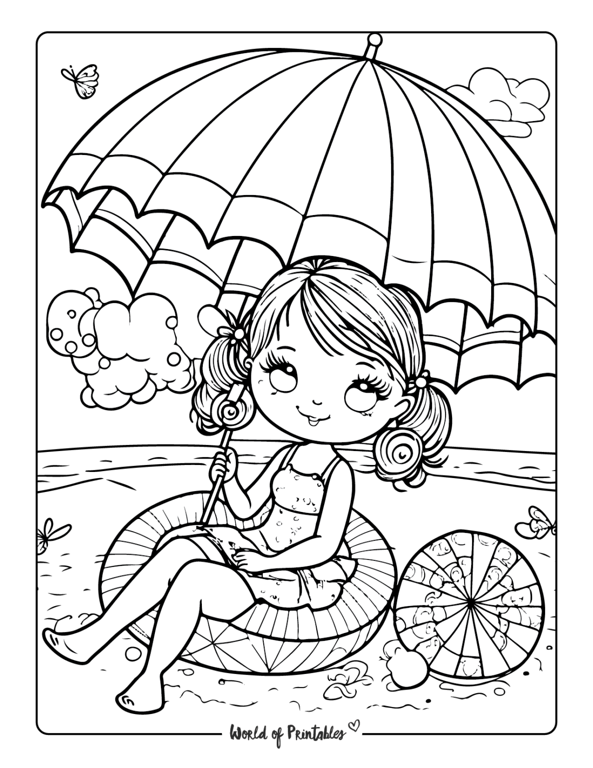 20++ Nice Summer Coloring Pages