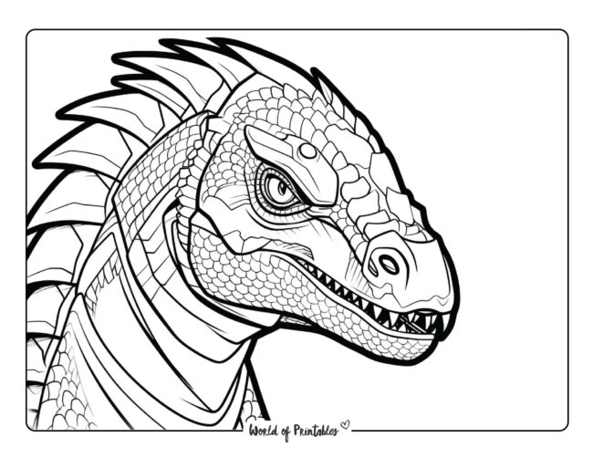 Dilophosaurus Coloring Page 2