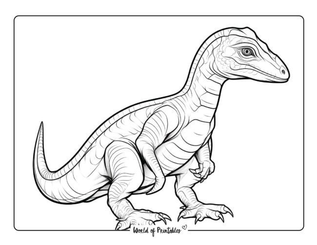 Dilophosaurus Coloring Page 4