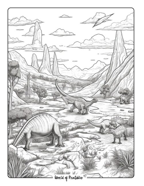 Dinosaur Coloring Page 19