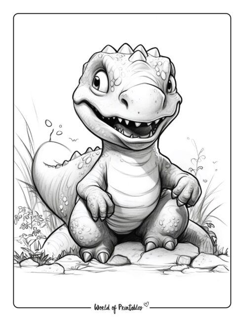 Dinosaur Coloring Page 56