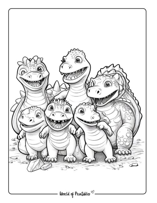 Dinosaur Coloring Page 71