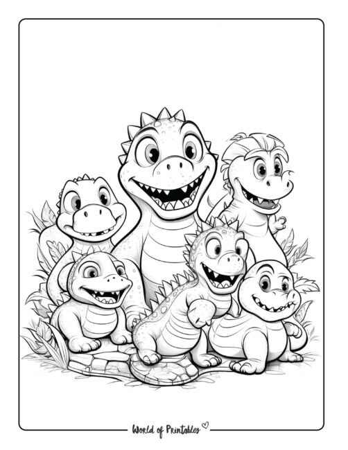 Dinosaur Coloring Page 72