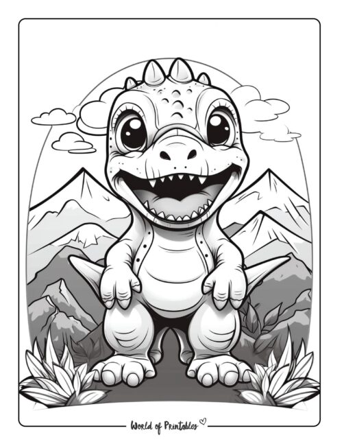 Dinosaur Coloring Page 87