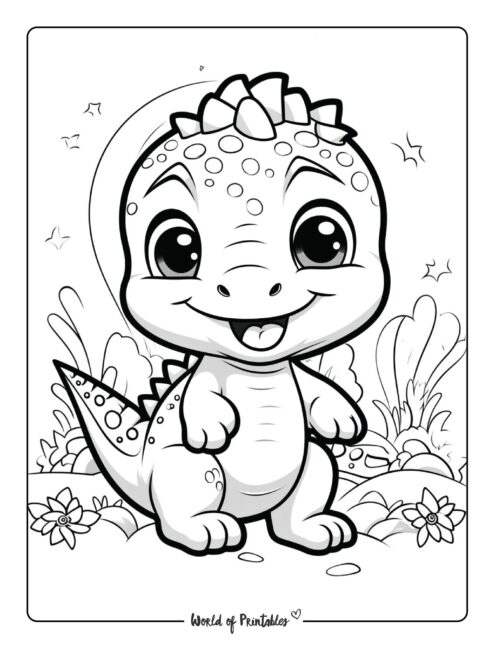 cute dinosaur coloring pages for kids