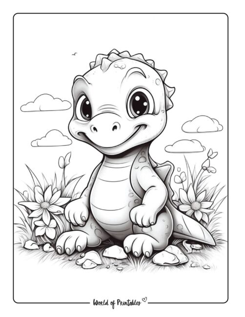Dinosaur Coloring Page 91