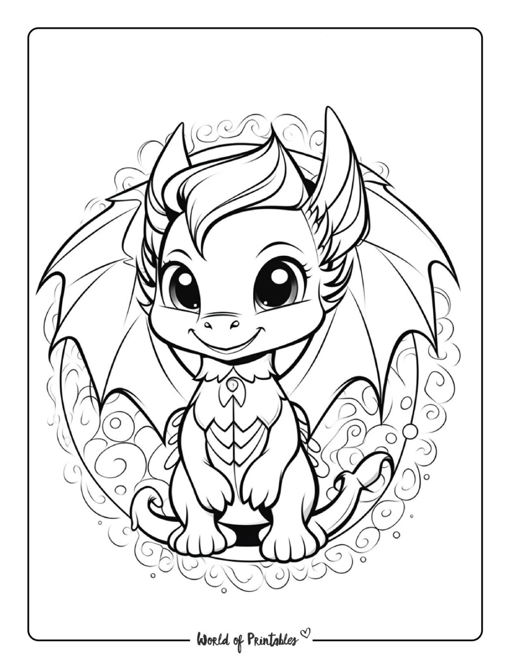 Dragon Coloring Pages For Kids & Adults World of Printables