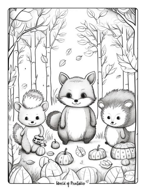 Fall Coloring Page 8