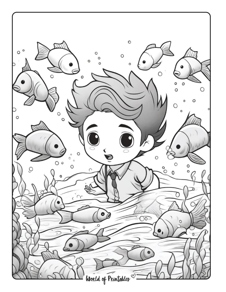 Fish Coloring Pages - World of Printables