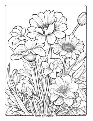 230 Best Flower Coloring Pages For Kids & Adults