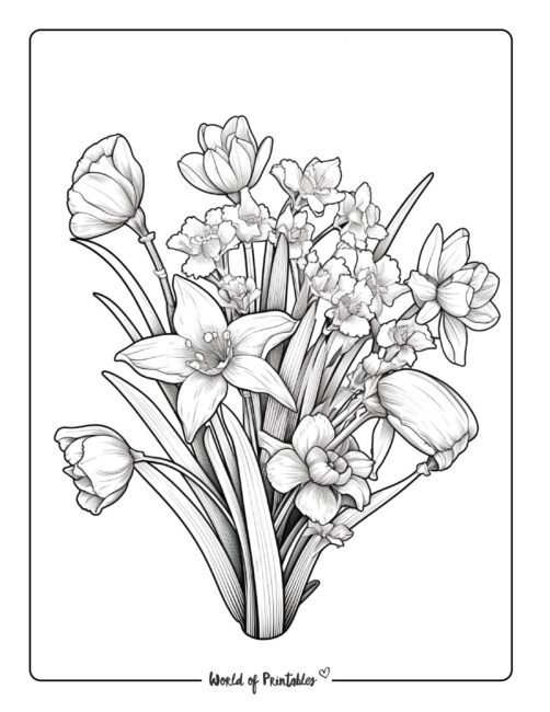 Flower Coloring Sheet 50