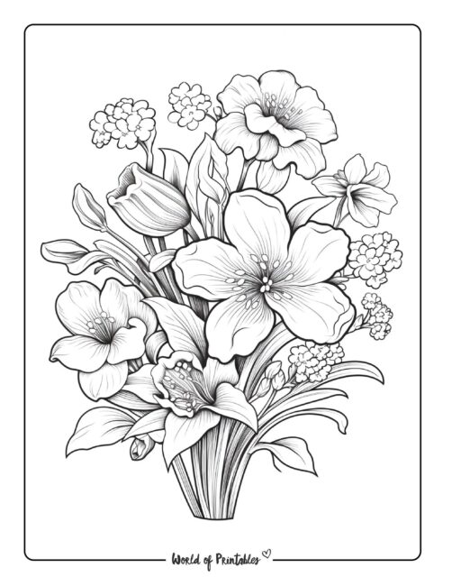 Flower Coloring Sheet 51