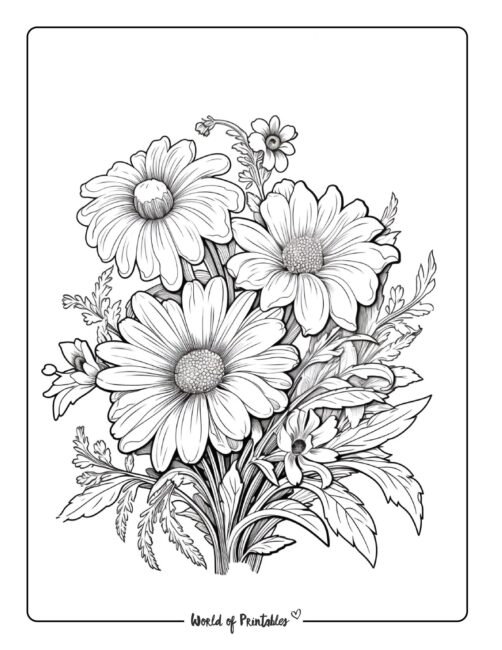 Flower Coloring Sheet 52