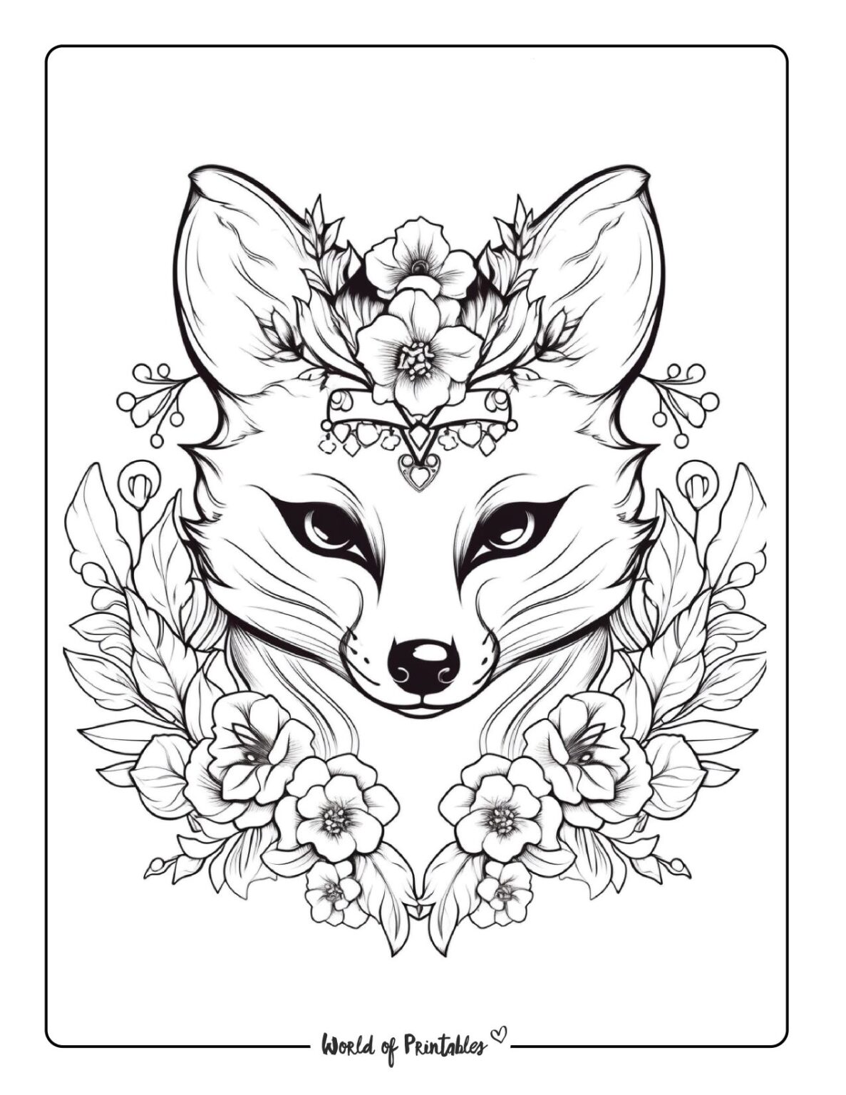 Fox Coloring Pages For Kids & Adults - World of Printables