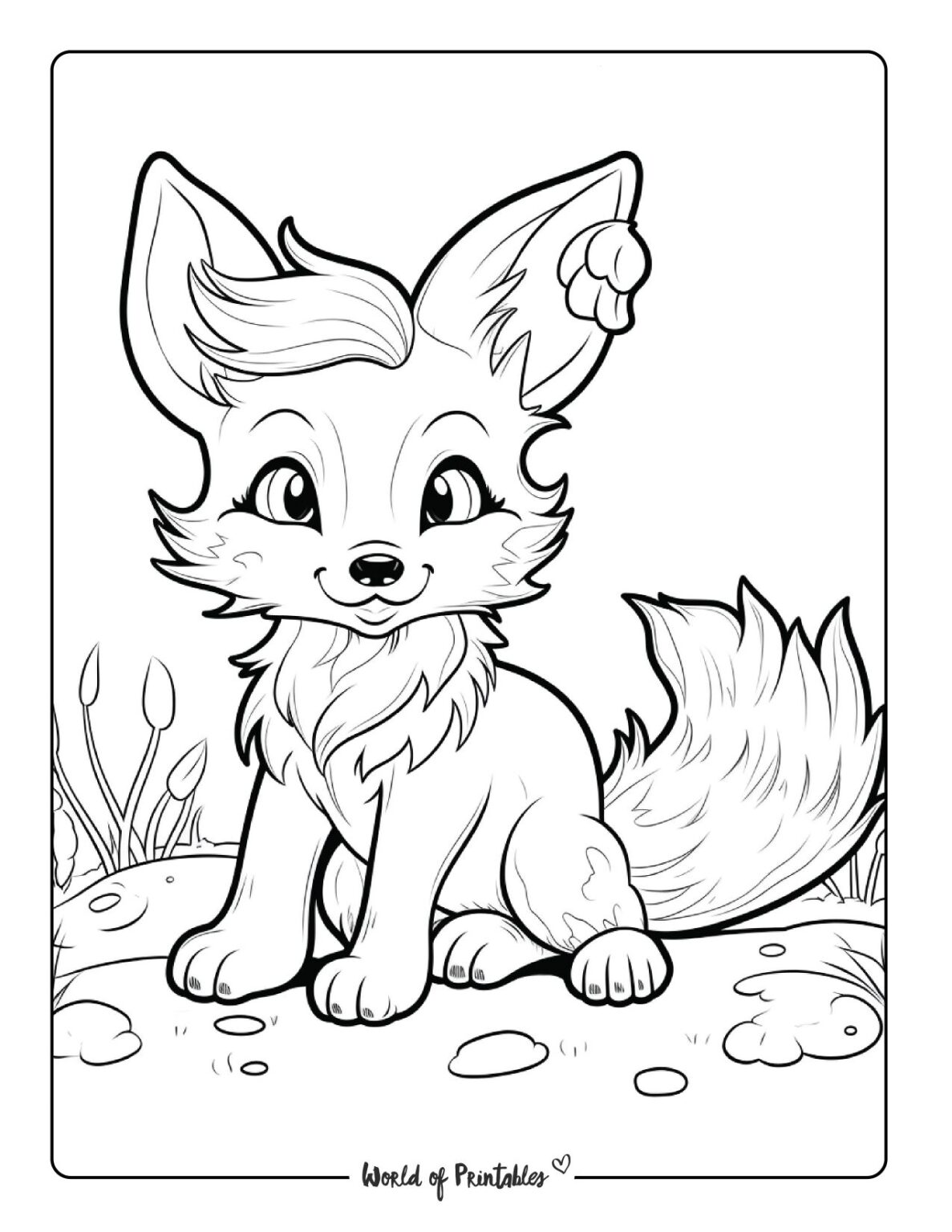 Fox Coloring Pages For Kids amp Adults - Fox Coloring Page 46 1187x1536 