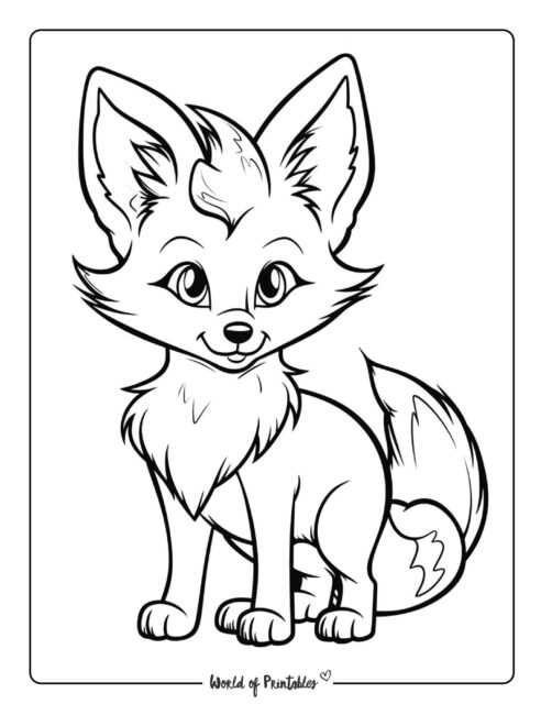 Fox Coloring Page 6