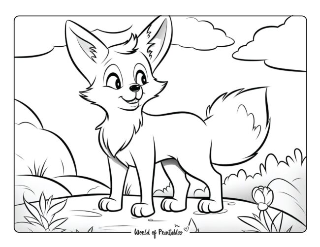 Fox Coloring Sheet 12