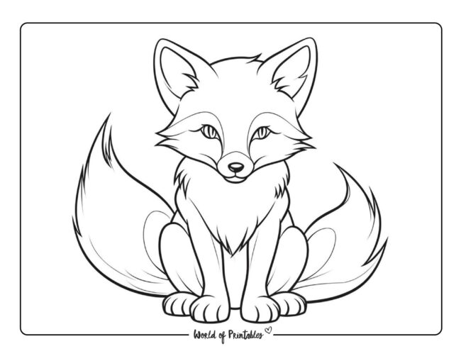 Fox Coloring Sheet 14