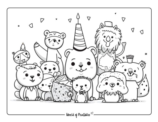 Happy Birthday Coloring Page 10