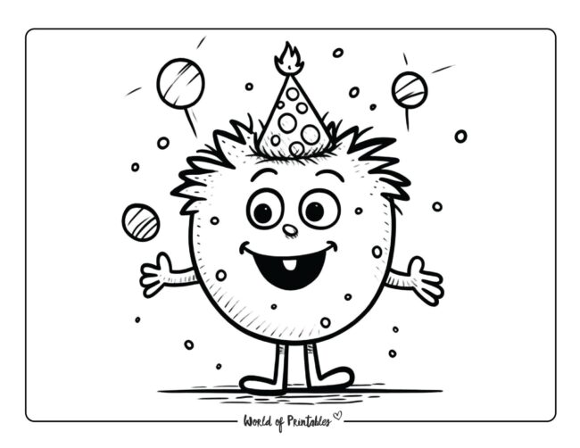 Happy Birthday Coloring Page 19